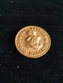 Walt Disney Scrooge McDuck One Picsou Brass Magazine Coin in Card