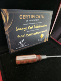 Final Destination 2000 Original Production Used Screwdriver from Garage Prop
