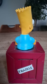 The Simpsons Bart in Box Old Vintage Bank Figurine Statue