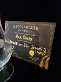 Freddy Krueger Nightmare on Elm Street 3 Original Production Used Bar Glass Prop