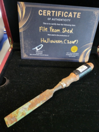 Halloween 2018 Original Production Used Michael Myers File from Shed Movie Prop