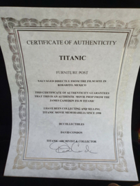 Titanic Original Screen Used Piece of Furniture Post Movie Prop