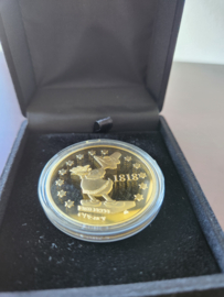 Walt Disney Scrooge McDuck Emil Erpel Cornelius Coot Gold Plated German Coin