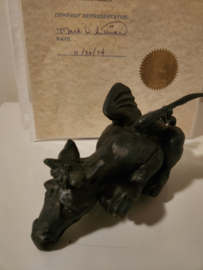 Monster High The Movie (2022) Original Production Used Black Dragon Statue Prop