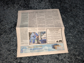 Walt Disney Turner And Hooch 2021 Original Screen Used Newspaper Movie Prop