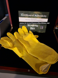 Breaking Bad Original Production Used Walter White Yellow Kitchen Gloves Prop