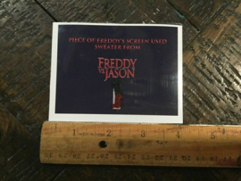 Freddy vs Jason Piece of Freddy's Sweater Screen Used Movie Prop