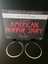 AHS American Horror Story Hotel Original Screen Used Lady Gaga Hoop Earrings Prop