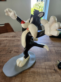 Looney Tunes Sylvester Running After Tweety Big Vintage Figurine Statue