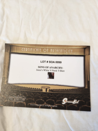 SOA Sons of Anarchy Original Screen Used Juice White V-Neck T-Shirt Movie Prop