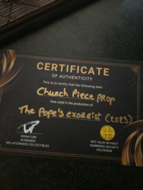 Russell Crowe The Pope's Exorcist Original Production Used Church Piece Movie Prop