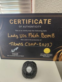 DC Universe Titans Original Screen Used Lady Vic Flash Bomb Prop
