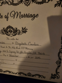 AHS American Horror Story Hotel Original Screen Used Lady Gaga Marriage Certificate Prop