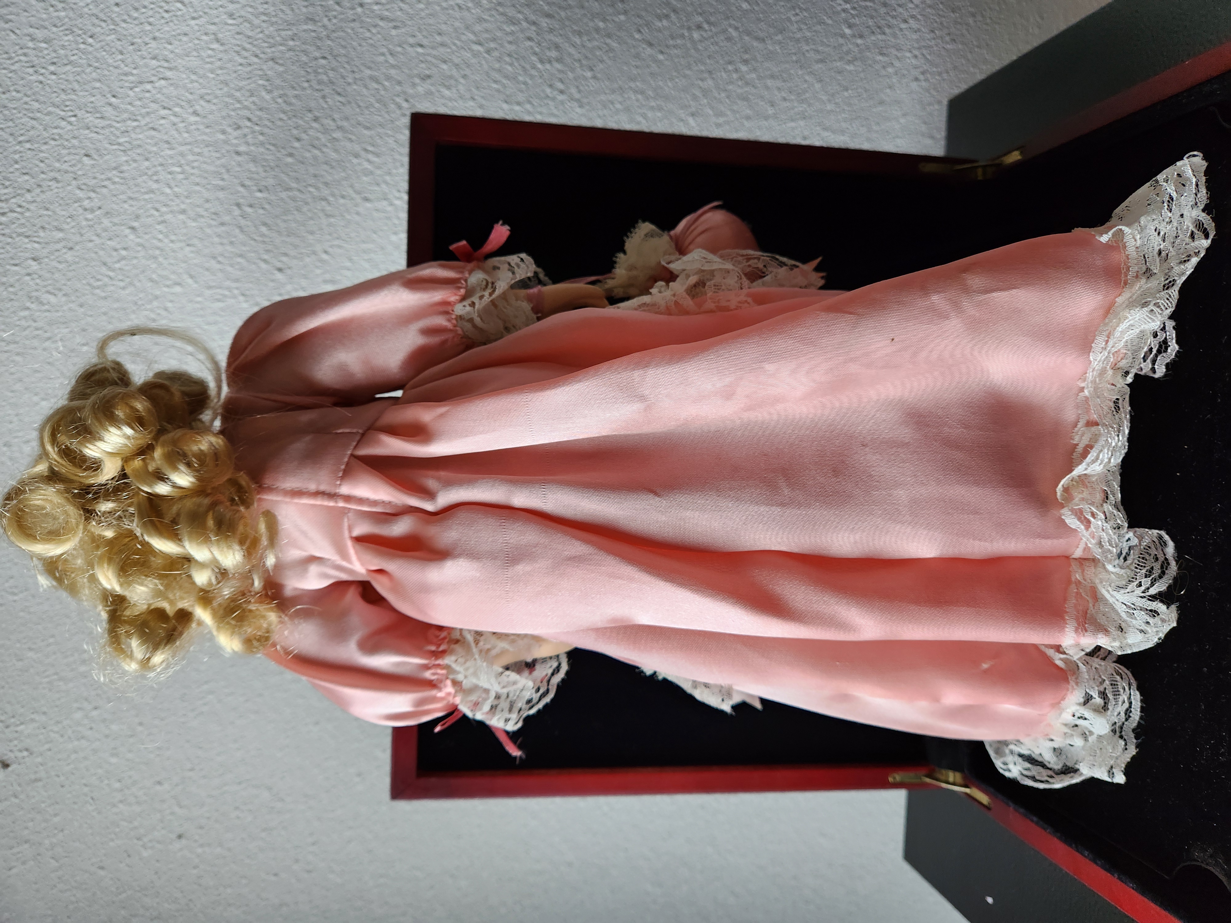 Dolls 1987 Original Production Used Creepy Girl Doll in Pink Dress Movie Prop