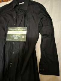 Breaking Bad Original Production Used Walter White Black Button Shirt Movie Prop