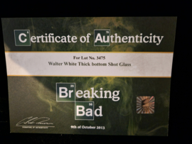 Breaking Bad Original Production Used Walter White Thick Bottom Shot Glass Prop