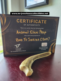 CBS ZOO TV Series (2015) Original Production Used Animal Claw Movie Prop