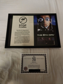 Arnold Schwarzenegger The 6th Day Original Production Used Cloning Flyer Prop