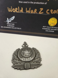 Brad Pitt World War Z 2013 Original Screen Used Ship Captain Cap Badge Prop