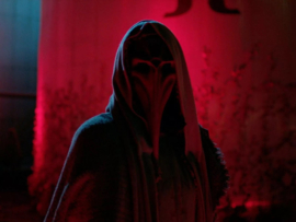 12 Monkeys (2015-2018) Original Screen Used and Worn Red Leader Mask Movie Prop