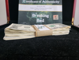 Breaking Bad Original Screen Used Walter White Handled Stack of Cash Movie Prop