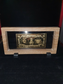 Walt Disney Scrooge McDuck $20 Goldrush Gold LE Banknote Bar Coin in Display