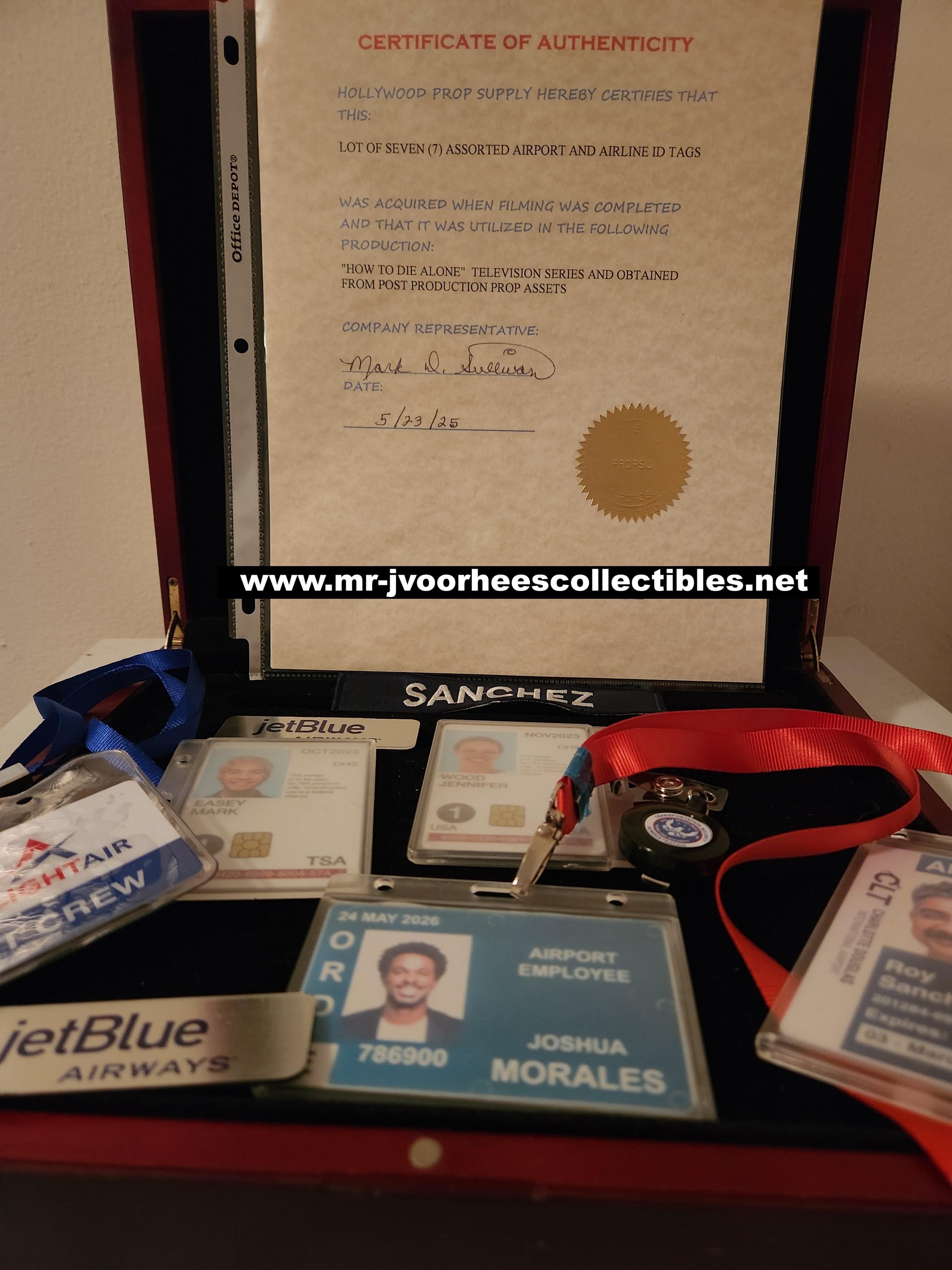 How to Die Alone 2024 Original Production Used Airport Props Set Movie Prop