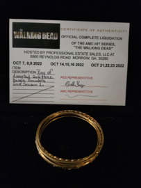 The Walking Dead Original Production Used Daryl Scavenged Gold Bracelet Set Prop
