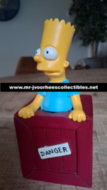 The Simpsons Bart in Box Old Vintage Bank Figurine Statue