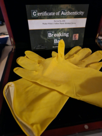 Breaking Bad Original Production Used Walter White Yellow Kitchen Gloves Prop