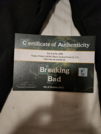 Breaking Bad Original Screen Used Walter White Black Face Mask and Tactical Pants Prop
