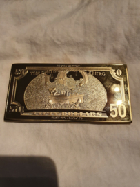 Walt Disney Scrooge McDuck $50 Hard Life Gold LE of 150 Money Bin Bar