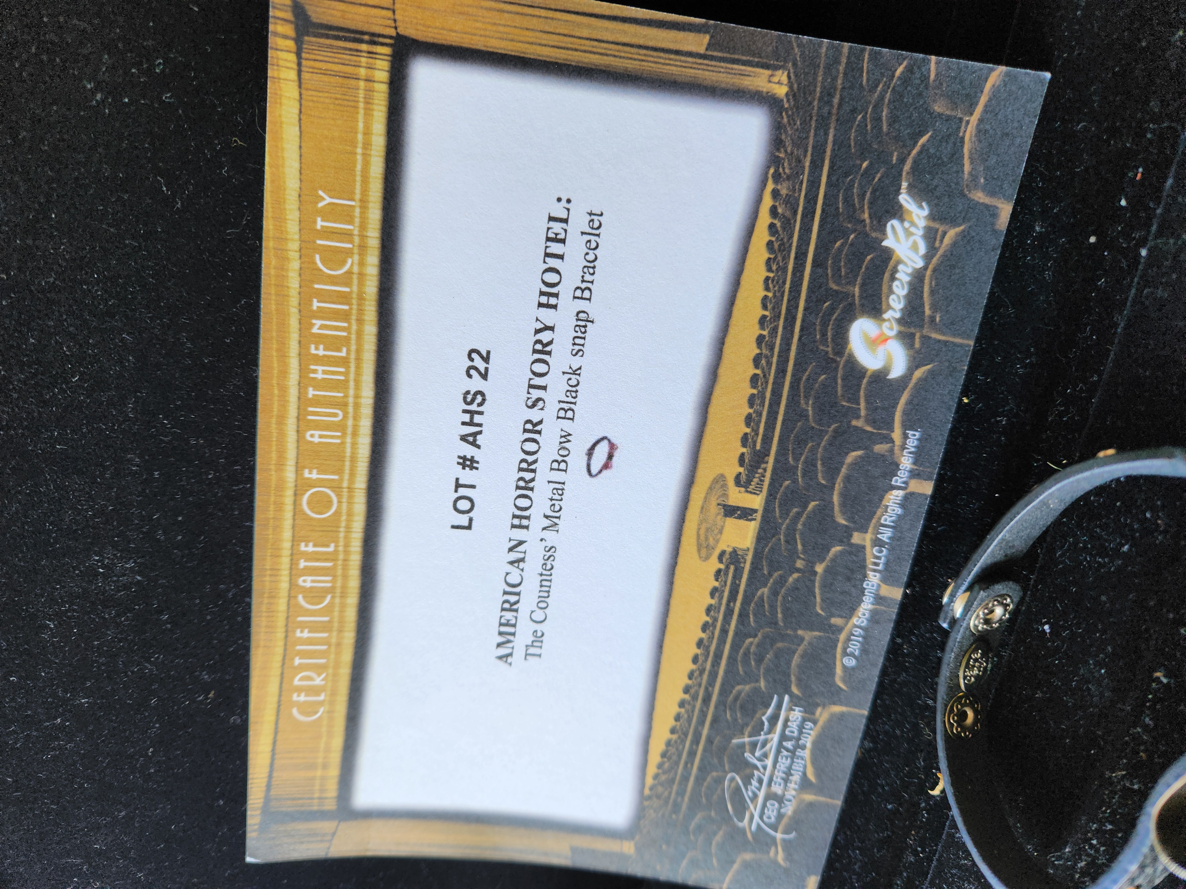 AHS American Horror Story Hotel Original Production Used Lady Gaga Bracelet Prop