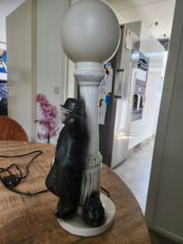 Charlie Chaplin Old Vintage Desk Lamp Figurine Statue