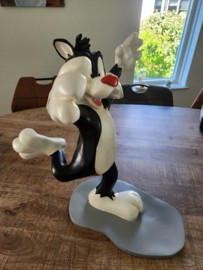 Looney Tunes Sylvester Running After Tweety Big Vintage Figurine Statue