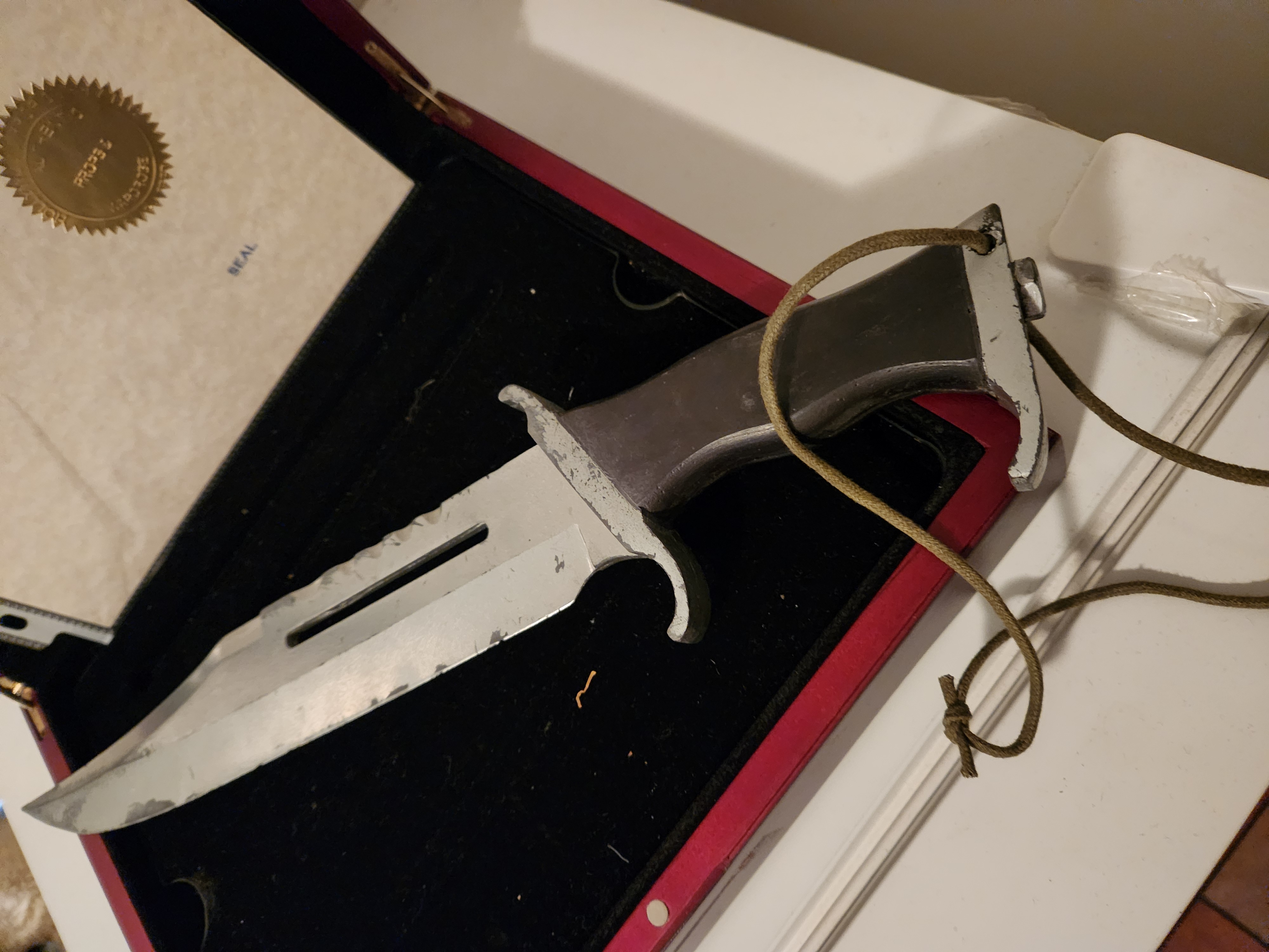 Escape Plan 2 Sylvester Stallone 2018 Original Screen Used Big Knife Prop
