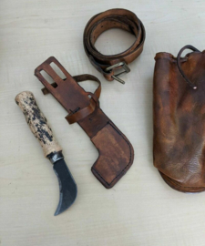 Into the Badlands Original Screen Used Bag Belt Knife Prop Set