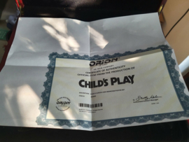 Child's Play Chucky Original Screen Used Pugg Room Poster Prop