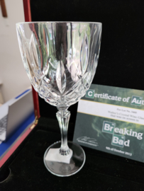 Breaking Bad Original Screen Used Walter White Crystal Wine Glass Movie Prop