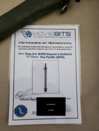 HBO The Pacific Original Screen Used M1905 Bayonet and Scabbard Movie Prop