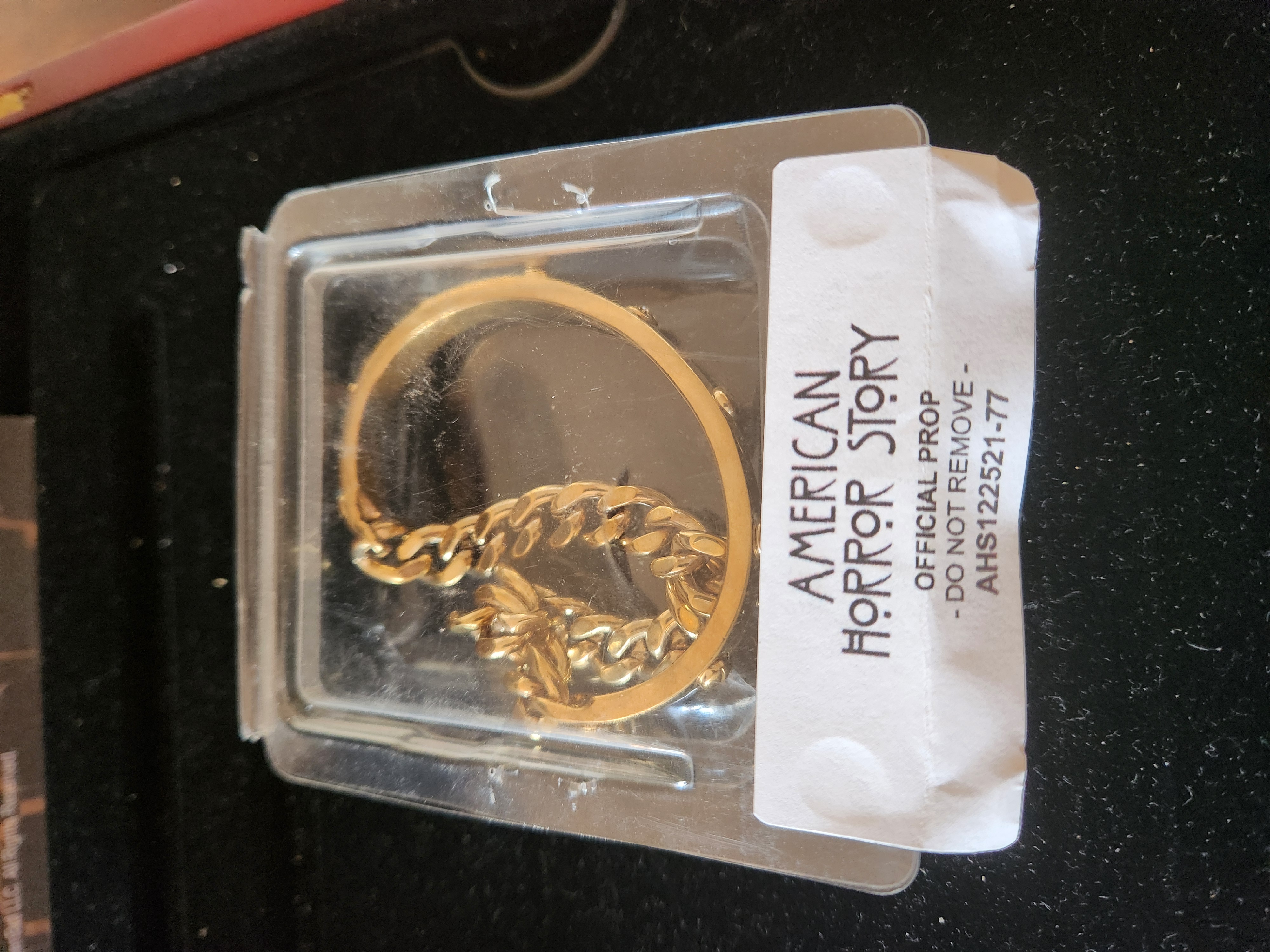 AHS American Horror Story Hotel Original Used Lady Gaga Gold Chain Bracelet Prop