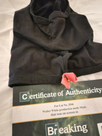 Breaking Bad Original Screen Used Walter White Black Face Mask and Tactical Pants Prop