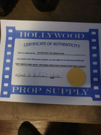 Charlie Sheen Hot Shots Part Deux Original Screen Used Militairy Pack Movie Prop