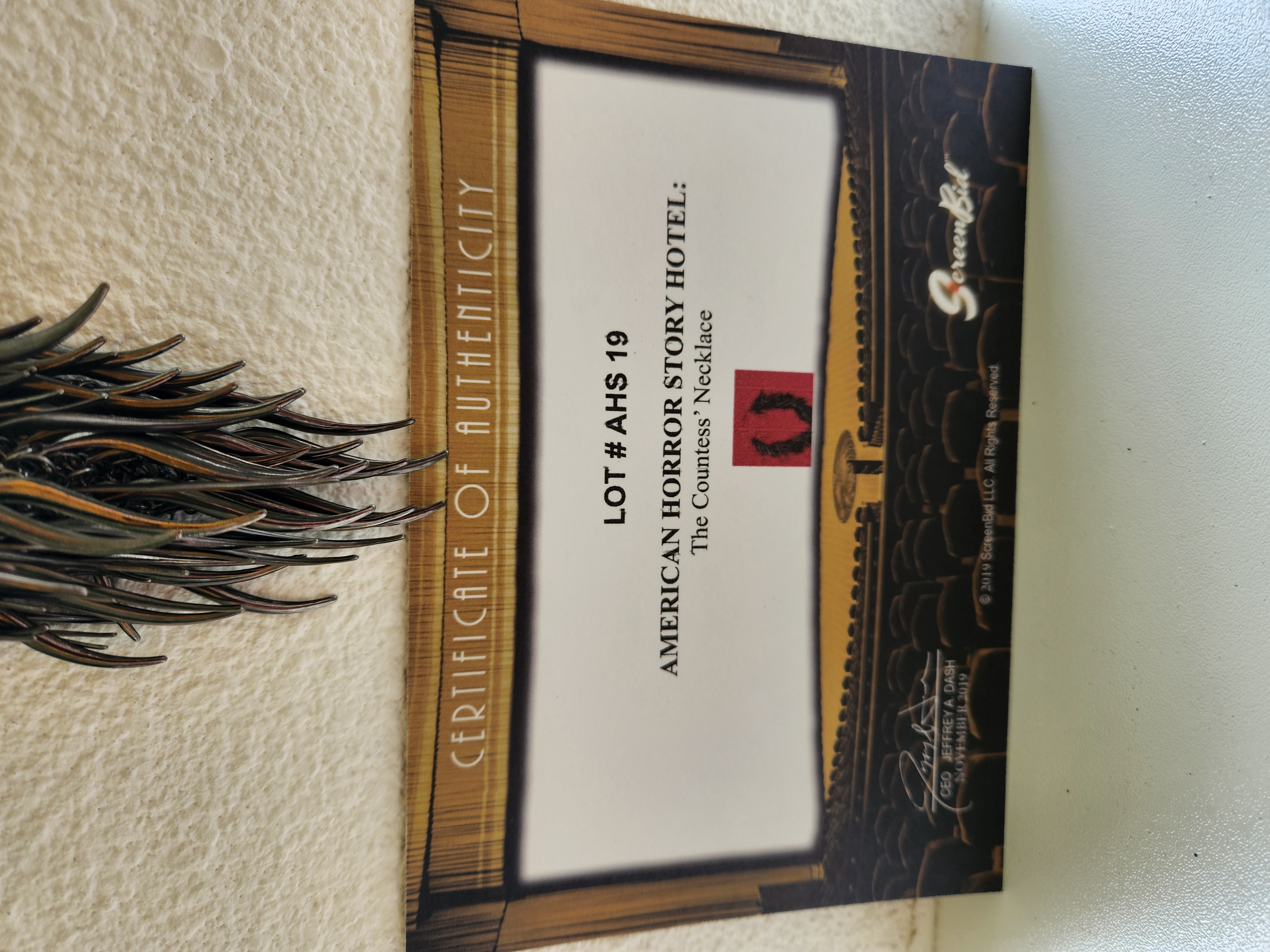 AHS American Horror Story Hotel Original Production Used Lady Gaga Necklace Prop