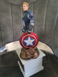 Marvel Captain America Standing on Pilar Figurine Statue