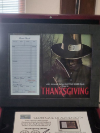 Thanksgiving 2023 Original Screen Used Lizzie Diner Check Prop