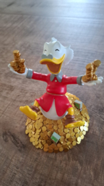 Walt Disney Scrooge McDuck Playing with his Coins Money Figurine Statue