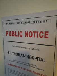 28 Weeks Later Original Production Used Police Warning Movie Prop