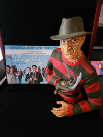 NBC The Office Original Screen Used Freddy Krueger Bank Desk Statue Movie Prop