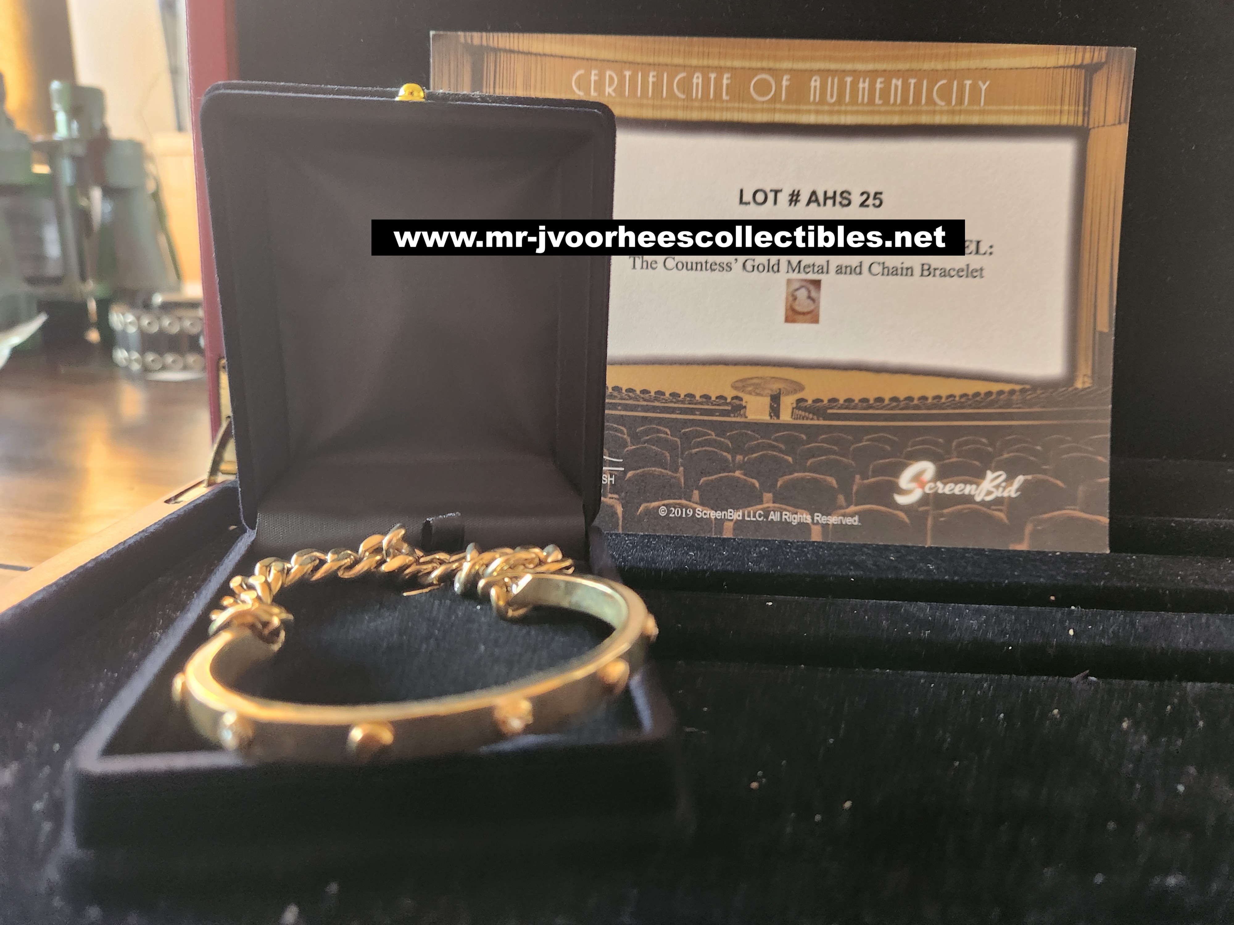 AHS American Horror Story Hotel Original Used Lady Gaga Gold Chain Bracelet Prop